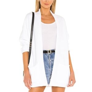 Frank & Eileen Open-Front White Cardigan Sweater